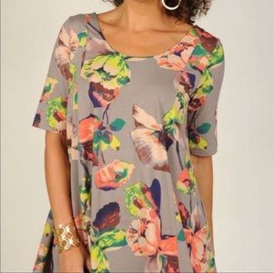 Grey Floral Dress by Uncle Frank